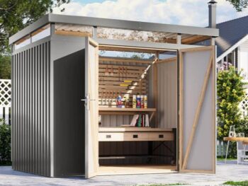 KOVINSKA VRTNA HIKA KARIBU AURUM 3 SIVI ALUMINIJ